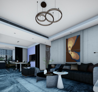 现代 餐客厅 厨房设计